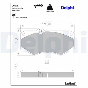 Set placute frana DELPHI LP468 – VW | AutoRival