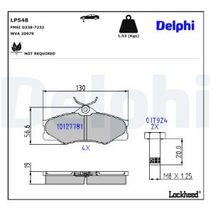 Set placute frana DELPHI LP548 – VW | AutoRival