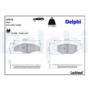 Set placute frana DELPHI LP979 – VW | AutoRival