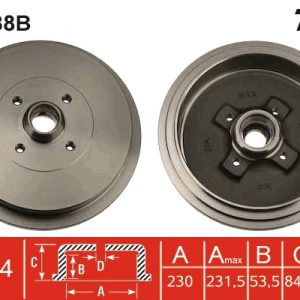 Tambur frana TRW DB4188B – VW | AutoRival