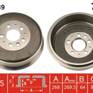 Tambur frana TRW DB4189 – VW | AutoRival