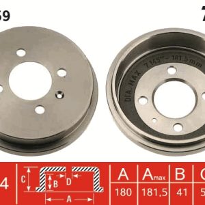 Tambur frana TRW DB4259 – VW | AutoRival