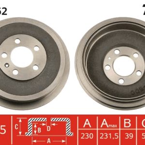 Tambur frana TRW DB4262 – VW | AutoRival