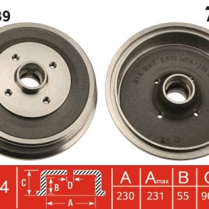 Tambur frana TRW DB4289 – VW | AutoRival