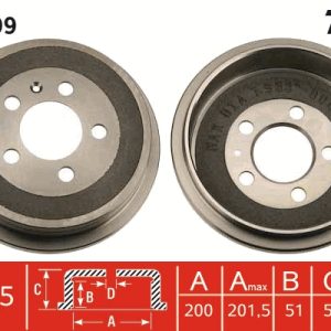 Tambur frana TRW DB4299 – VW | AutoRival
