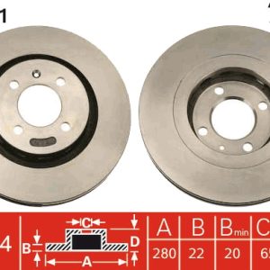 Disc frana TRW DF2631 – VW | AutoRival