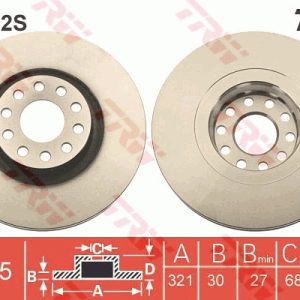 Disc frana TRW DF6742S – VW | AutoRival