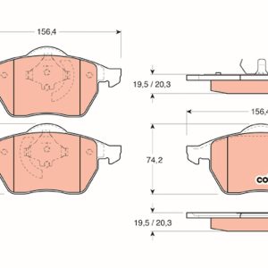 Set placute frana TRW GDB1200 – VW | AutoRival