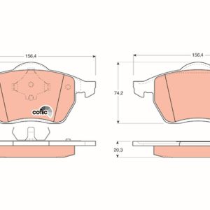 Set placute frana TRW GDB1204 – VW | AutoRival