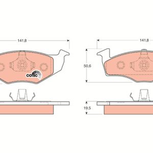 Set placute frana TRW GDB1218 – VW | AutoRival