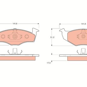 Set placute frana TRW GDB1274 – VW | AutoRival