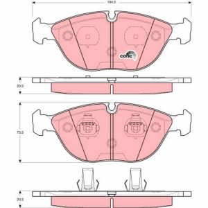 Set placute frana TRW GDB1285 – VW | AutoRival