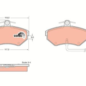 Set placute frana TRW GDB1366 – VW | AutoRival