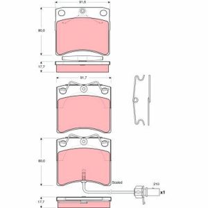 Set placute frana TRW GDB1368 – VW | AutoRival