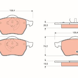 Set placute frana TRW GDB1376 – VW | AutoRival