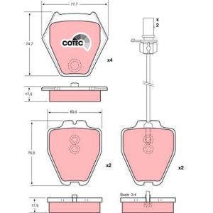 Set placute frana TRW GDB1381 – VW | AutoRival