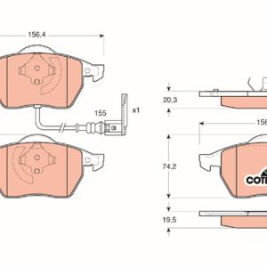 Set placute frana TRW GDB1403 – VW | AutoRival