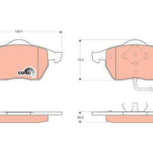 Set placute frana TRW GDB1440 – VW | AutoRival