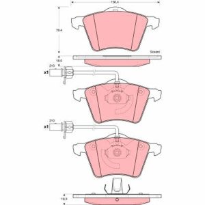 Set placute frana TRW GDB1459 – VW | AutoRival