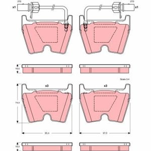 Set placute frana TRW GDB1507 – VW | AutoRival