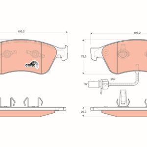 Set placute frana TRW GDB1553 – VW | AutoRival