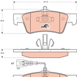 Set placute frana TRW GDB1671 – VW | AutoRival
