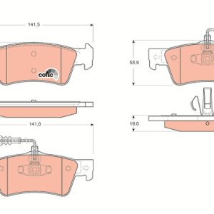 Set placute frana TRW GDB1672 – VW | AutoRival