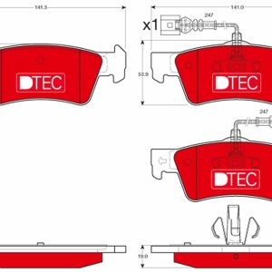 Set placute frana TRW GDB1672DTE – VW | AutoRival