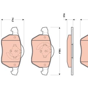 Set placute frana TRW GDB1717 – VW | AutoRival