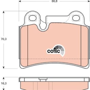 Set placute frana TRW GDB1722 – VW | AutoRival