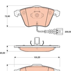 Set placute frana TRW GDB1809 – VW | AutoRival