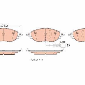 Set placute frana TRW GDB1918 – VW | AutoRival