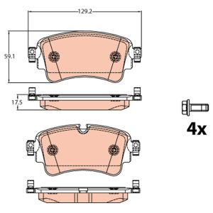 Set placute frana TRW GDB2132 – VW | AutoRival