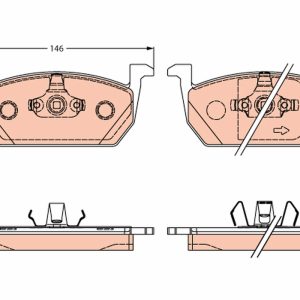 Set placute frana TRW GDB2266 – VW | AutoRival