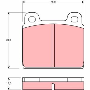 Set placute frana TRW GDB407 – VW | AutoRival