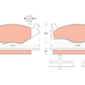 Set placute frana TRW GDB454 – VW | AutoRival