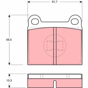 Set placute frana TRW GDB648 – VW | AutoRival