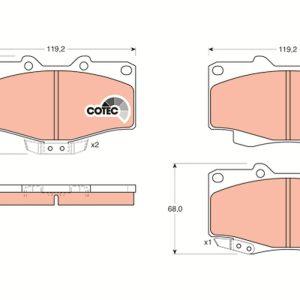 Set placute frana TRW GDB797 – VW | AutoRival