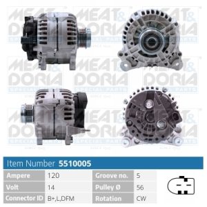 Alternator MEAT DORIA 5510005 – VW | AutoRival