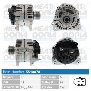 Alternator MEAT DORIA 5510878 – VW | AutoRival