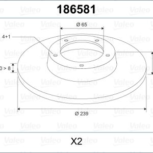 Disc frana VALEO 186581 – VW | AutoRival