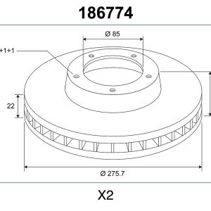 Disc frana VALEO 186774 – VW | AutoRival