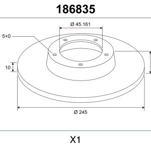 Disc frana VALEO 186835 – VW | AutoRival
