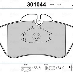 Set placute frana VALEO 301044 – VW | AutoRival