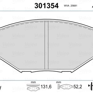 Set placute frana VALEO 301354 – VW | AutoRival