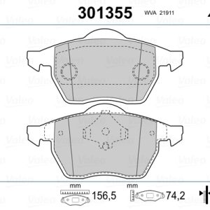 Set placute frana VALEO 301355 – VW | AutoRival