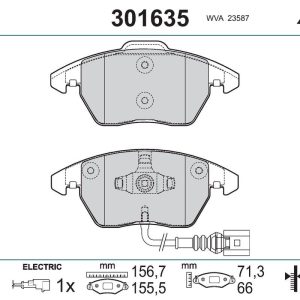 Set placute frana VALEO 301635 – VW | AutoRival