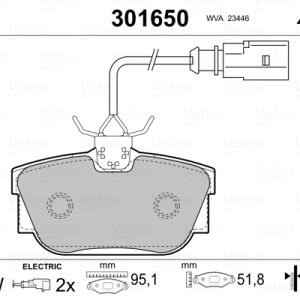 Set placute frana VALEO 301650 – VW | AutoRival