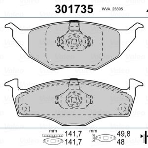 Set placute frana VALEO 301735 – VW | AutoRival