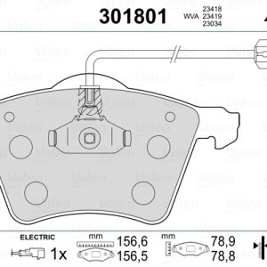 Set placute frana VALEO 301801 – VW | AutoRival